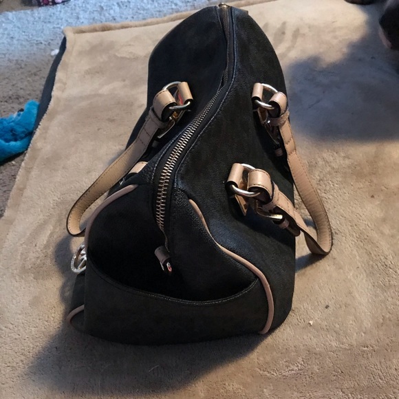 Black Michael Kors Grayson Large Logo Satchel Bag - Picture 3 of 8